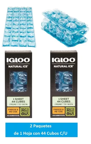 Igloo MaxCold 88 Cube Natural Ice Sheet, Blue