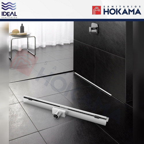 Imagen 2 de 10 de Rejilla Ducha Delgado Invisible Ideal Baño Lineal Acero 70cm