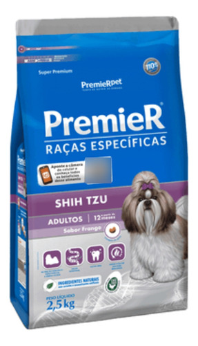 Ração Premier Raça Específica Shih Tzu Adultos Frango 2,5kg