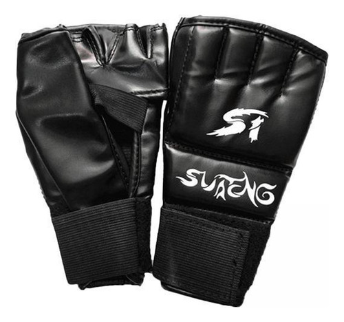 2 Guantes De Boxeo Mma De Medio Con Para Niños Negro