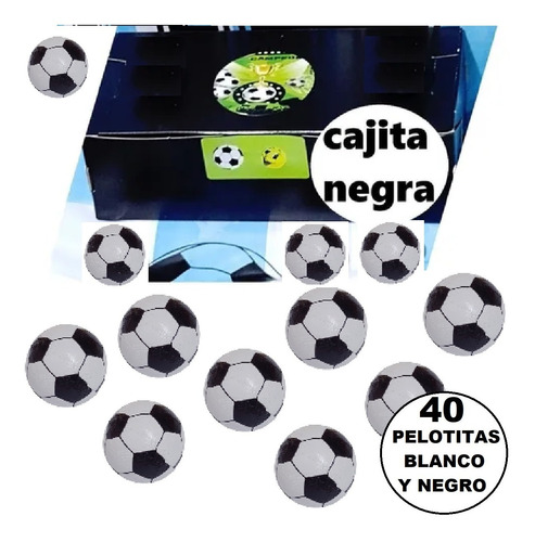 40 Pelotitas Futbol Esferas Chocolate 2,5 Cm Cajas Navidad