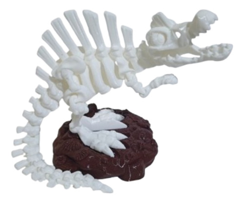 Dinosaurio Esqueleto Espinosaurio Articulado + Base Juguete