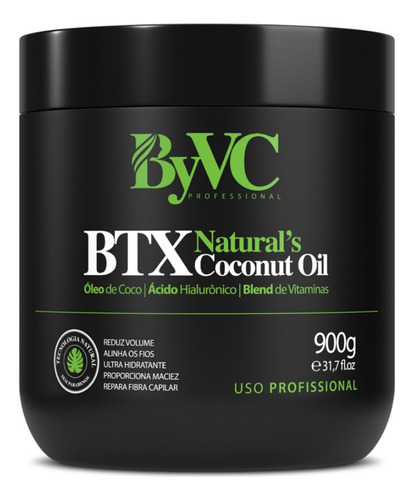 Selante Capilar Btx Natural's Coconut Oil Byvc S/formol 900g