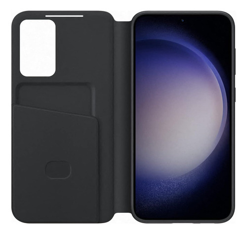 Funda tipo cartera Smart View para Galaxy S23+ Plus, color: negro