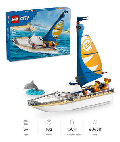 Lego 60438 City Bote Velero 102 Pzs