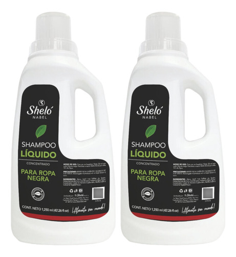 Shampoo Líquido Para Ropa Negra Shelo Nabel® 1250ml. 2pz
