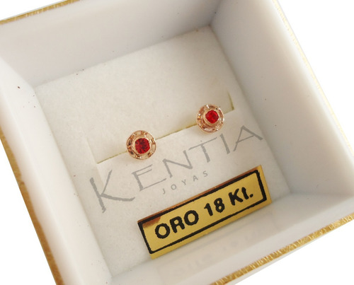 C&H Piedra Chica Oro Aros Abridores Oro 18 Kt Piedra Chica Rojo