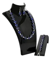 Comprar Set De Collar, Pulsera Y Aretes De Plata .925  Lapislázuli 