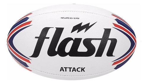 Pelota De Rugby  N 4  Flash  Attack 4  Attack  De Cuero Artificial  Color Rojo