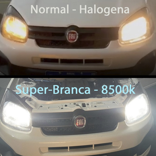 Lâmpadas Super Brancas Farol Fiat Mobi H4 8500k