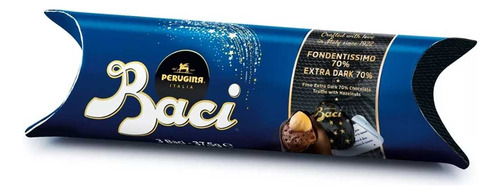 Bombones Italianos Chocolate Baci Tubo Fondentissimo 37.5g