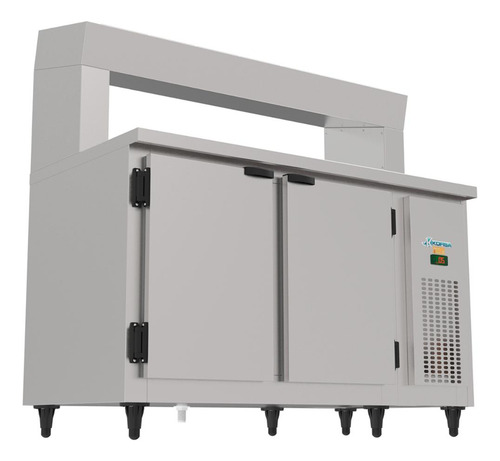 Balcão Condimentador 2 Portas 1,35m Inox Kbscc-135d Kofisa 220v