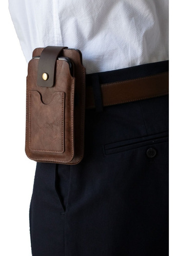 Funda Cinturon Delgada Doble 2 Para Motorola Edge 30 Fusion