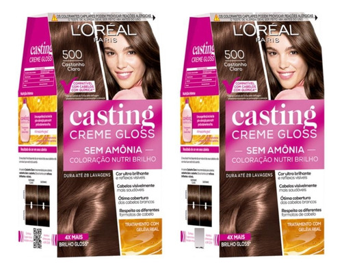 Coloraçao Casting Gloss 500 Castanho Claro - Kit Com 2un