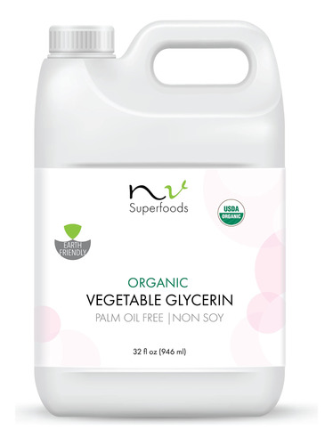 Nv Superfoods - Glicerina Vegetal Organica - 32 Onzas Liquid
