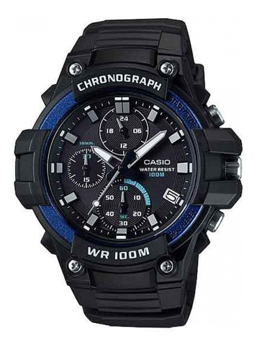 Relógio Casio Masculino Cronógrafo Mcw110h 2avdf Pretoc Azul