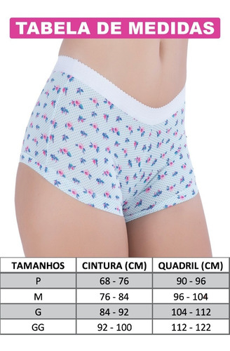 Imagem 3 de 6 de Kit 5 Cueca Box Feminina Short Caleçon Lingerie Atacado