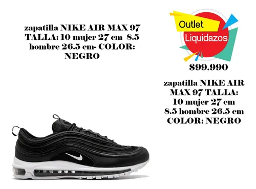 Nike air clearance 97 mujer negras