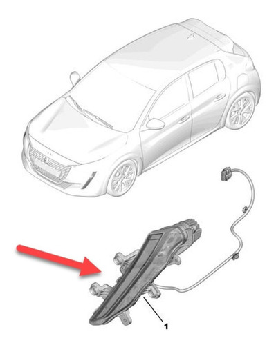 Faro Aux Diente De León Peugeot 208 2020 2021 2022 Led Der