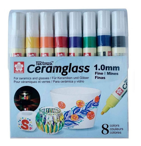 Marcador Ceramica 1mm 8 Colores Sakura