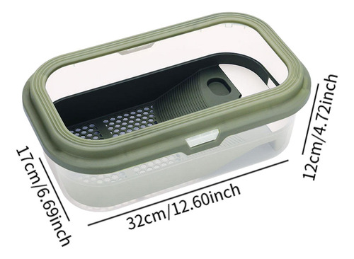 Turtle Tank Aquarium Carrier La Tamaño Verde M Tamaño