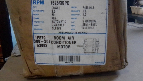 Motor De 2 Ejes 1/3 Hp 1625 Rpm