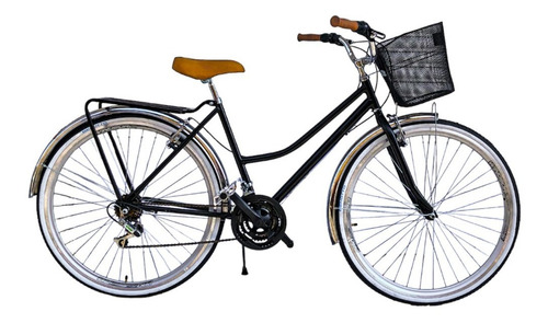 Bicicleta Retro Vintage 5 Colores. Personalizada C/tu Nombre Y Canasta, Timbre, Parador, Portabultos, Reflector Y 18 Vel