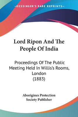 Libro Lord Ripon And The People Of India: Proceedings Of ...