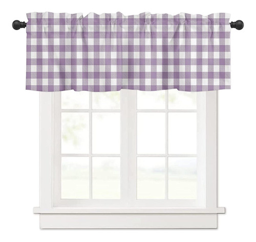 Cortina De Cenefa Windows Country Fresh  Alo Plaid  Pan...