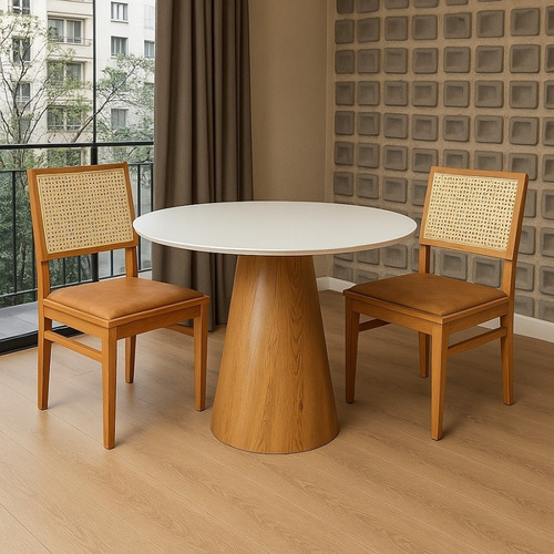 Pé Base Mesa Jantar Laminada Cone Pra Tampo Até 140x140 Cm