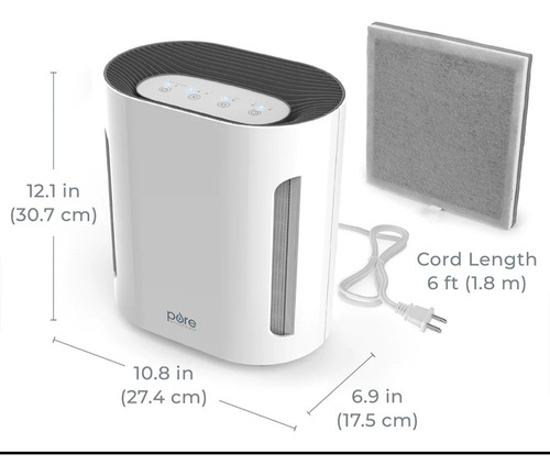 Purificador De Aire Pure Enrichment Purezone 3 En 1 Hepa Blanco