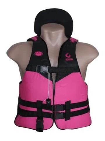 Colete Salva Vidas 50kg Rosa Infantil Para Praia Piscina