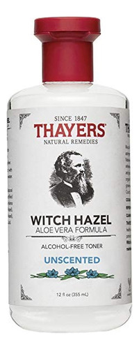 Bruja Thayer Sin Alcohol Hazel Tóner Con Aloe Vera Fórmula,