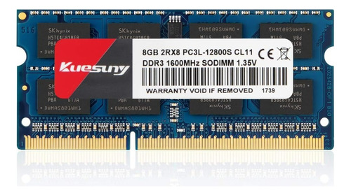 Memoria Ram Pc3 12800 Gamer Color Azul 16gb 1x8gb Kuesuny Dd