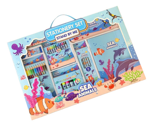 Super Set De Utiles Escolares - Animales Marinos