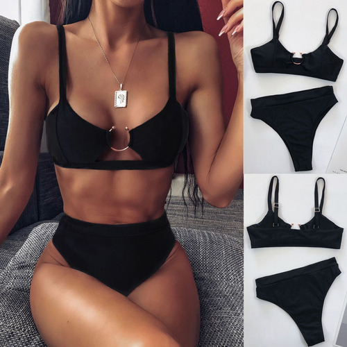 Conjunto De Traje De Baño Acolchado Para Mujer, Traje De Bañ