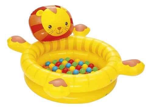 Piscina Bestway Leon Inflable Con Pelotas 111x98x61.5cm