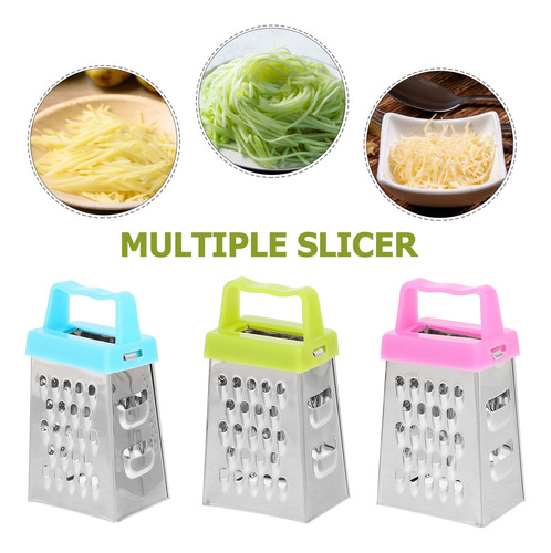 Mini Rallador De Queso De Acero Inoxidable, 6 Unidades, Caja