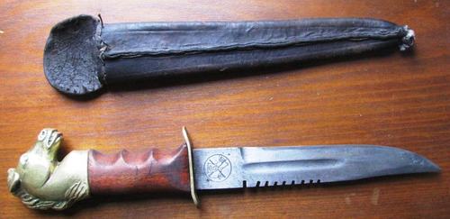 Imagen 1 de 7 de Cuchillo Militar Antiguo Del Arma De Caballeria R.o.u