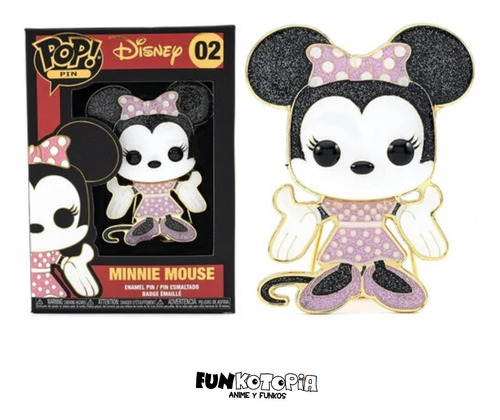 Imagen 1 de 3 de Funko Pop Pin: Disney Minnie Mouse Pin 02
