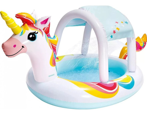 Piscina De Unicornio Para Niños Intex Playa Acuatica Verano