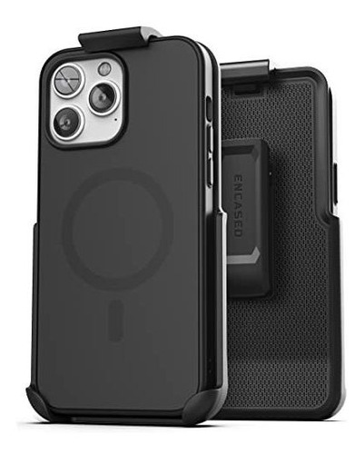 Funda Negra Para iPhone 14 Pro Max Con Magsafe Clip Cinturon