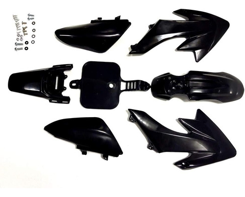 Crf50 Kit De Guardabarros De Cuerpo De Plástico Negro Para B