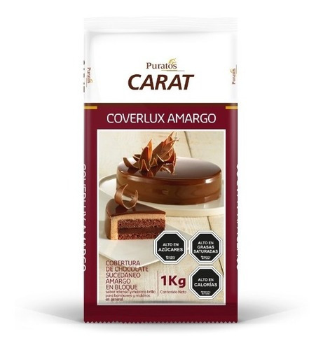 Cobertura Chocolate Puratos Carat Coverlux Amargo 1 Kg