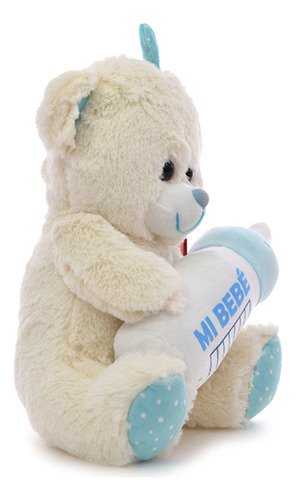 Peluche Oso Con Mamadera Rosa O Celeste 25cm Phi Phi Byp Celeste