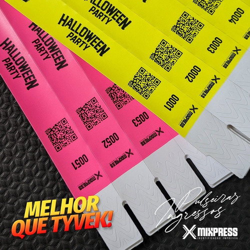 Imagem 3 de 6 de Pulseira Identificação Nylon Impressão Premium . 500 Unids