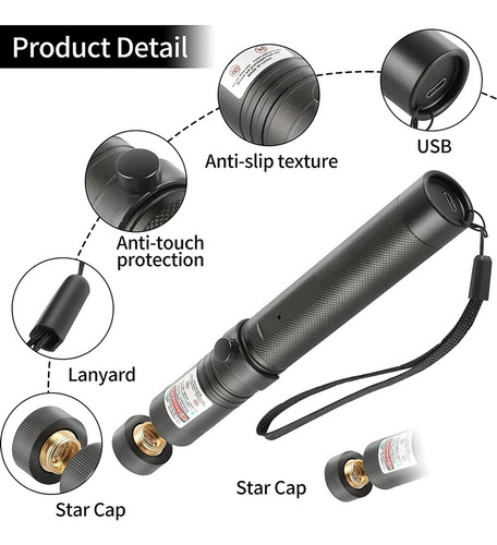 /#*/#*potente Ponteiro Laser Roxo De 5000mw Com Carregamento