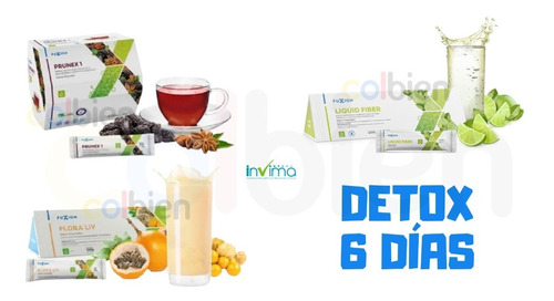 Detox 6 Dias Fibra Natural Desintoxica Colon Saludable