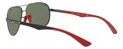 Lentes De Sol Rb8313 Aviator Carbono Scuderia Ferrari F00171 Clásico Negro Verde Oscuro Negro Negro