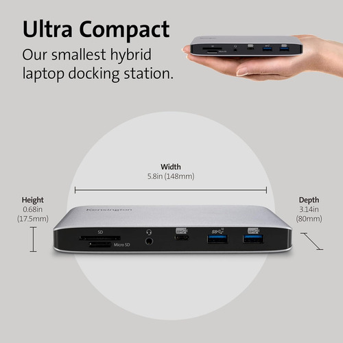Dock Kensington Sd2480t Thunderbolt 3 Usb-c Dual 4k